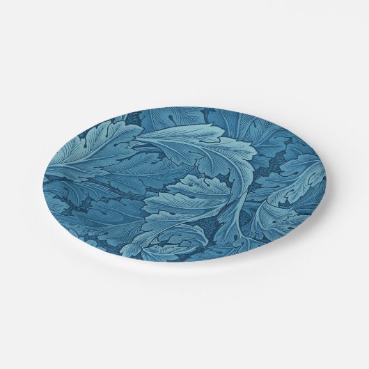 William Morris Acanthus  Blue Papieren Bordje (Gekanteld)