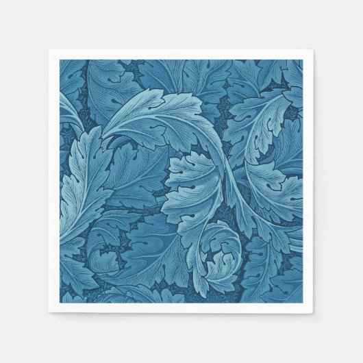 William Morris Acanthus  Blue Servetten (Voorkant)