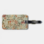 William Morris Acanthus Borduurwerk Bloemen Patroo Bagagelabel (Achterkant horizontaal)
