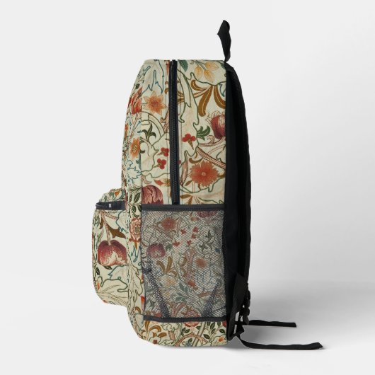 William Morris Acanthus Borduurwerk Bloemen Patroo Bedrukte Rugzak (Rechts)