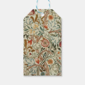 William Morris Acanthus Borduurwerk Bloemen Patroo Cadeaulabel (Voorkant)