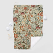 William Morris Acanthus Borduurwerk Bloemen Patroo Golfhanddoek (Insitu)