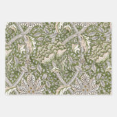 William Morris Acanthus Borduurwerk Bloemen Patroo Inpakpapier Vel (Voorkant 2)