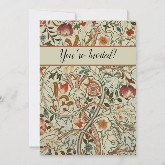 William Morris Acanthus Borduurwerk Bloemen Patroo Kaart (Voorkant)