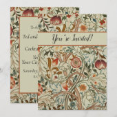 William Morris Acanthus Borduurwerk Bloemen Patroo Kaart (Voorkant / Achterkant)