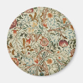 William Morris Acanthus Borduurwerk Bloemen Patroo Magneet (Voorkant)