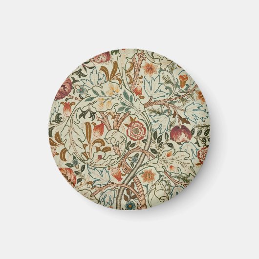 William Morris Acanthus Borduurwerk Bloemen Patroo Magneet (Voorkant)