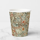 William Morris Acanthus Borduurwerk Bloemen Patroo Papieren Bekers (Voorkant)