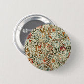 William Morris Acanthus Borduurwerk Bloemen Patroo Ronde Button 5,7 Cm (Voorkant /achterkant)
