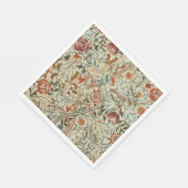 William Morris Acanthus Borduurwerk Bloemen Patroo Servet (Hoek)