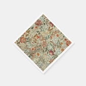 William Morris Acanthus Borduurwerk Bloemen Patroo Servet (Hoek)