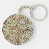 William Morris Acanthus Borduurwerk Bloemen Patroo Sleutelhanger (Achterkant)