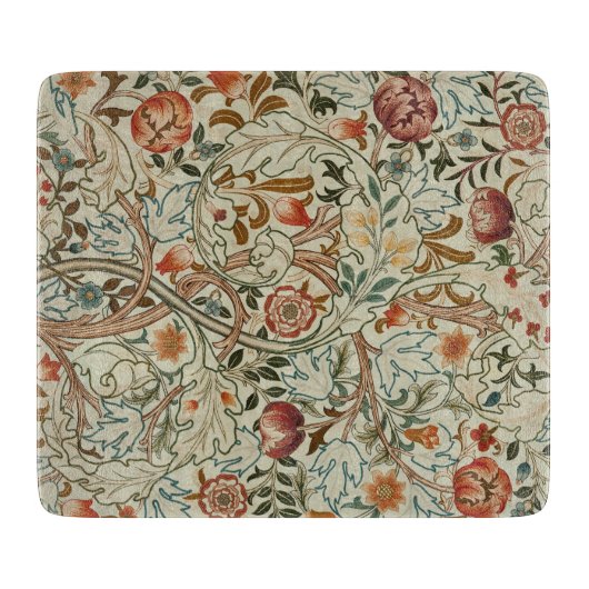 William Morris Acanthus Borduurwerk Bloemen Patroo Snijplank (Voorkant)