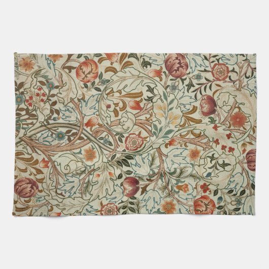 William Morris Acanthus Borduurwerk Bloemen Patroo Theedoek (Horizontaal)