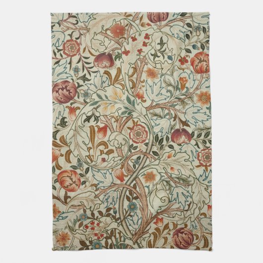 William Morris Acanthus Borduurwerk Bloemen Patroo Theedoek (Verticaal)