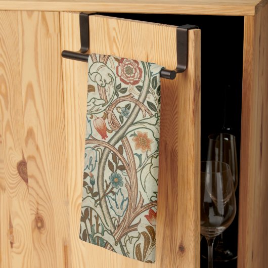 William Morris Acanthus Borduurwerk Bloemen Patroo Theedoek (Derde Gevouwen)