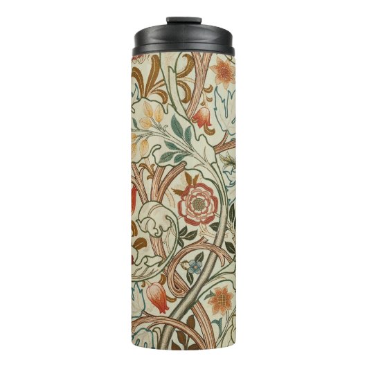 William Morris Acanthus Borduurwerk Bloemen Patroo Thermosbeker (Voorkant)