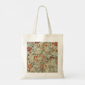 William Morris Acanthus Borduurwerk Bloemen Patroo Tote Bag (Achterkant)