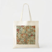William Morris Acanthus Borduurwerk Bloemen Patroo Tote Bag (Voorkant)