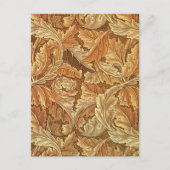 William Morris Acanthus Brown Autumn Leaves Briefkaart (Voorkant)
