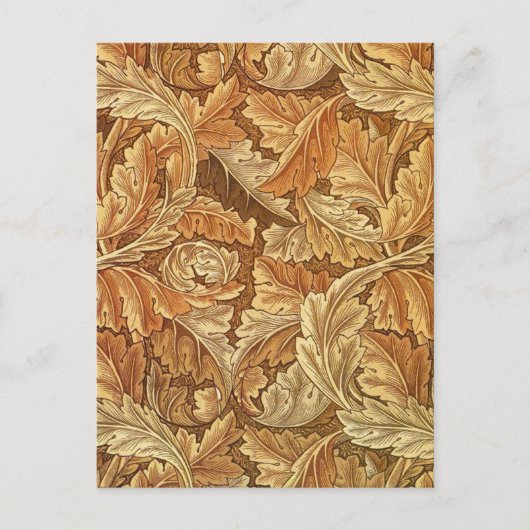 William Morris Acanthus Brown Autumn Leaves Briefkaart (Voorkant)