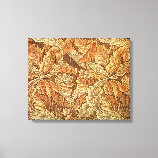 William Morris Acanthus Brown Autumn Leaves Canvas Afdruk (Voorkant)