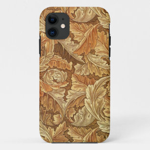 William Morris Acanthus Brown Autumn Leaves iPhone 11 Hoesje