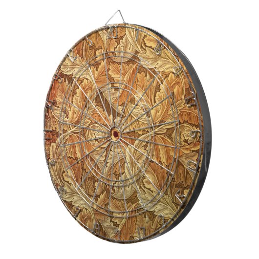 William Morris Acanthus Brown Autumn Leaves Dartbord (Voorkant Rechts)