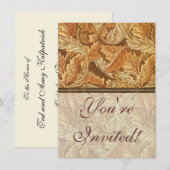 William Morris Acanthus Brown Autumn Leaves Kaart (Voorkant / Achterkant)