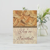 William Morris Acanthus Brown Autumn Leaves Kaart (Staand voorkant)