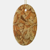 William Morris Acanthus Brown Autumn Leaves Keramisch Ornament (Rechts)