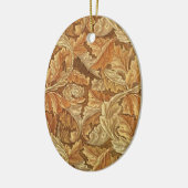 William Morris Acanthus Brown Autumn Leaves Keramisch Ornament (Links)