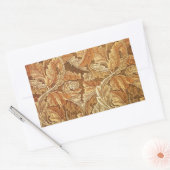 William Morris Acanthus Brown Autumn Leaves Rechthoekige Sticker (Envelop)