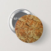 William Morris Acanthus Brown Autumn Leaves Ronde Button 5,7 Cm (Voorkant /achterkant)