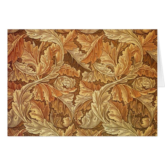 William Morris Acanthus Bruin Herfstbladeren (Voorkant Horizontaal)