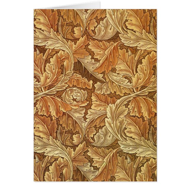 William Morris Acanthus Bruin Herfstbladeren (Voorkant)