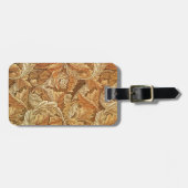 William Morris Acanthus Bruin Herfstbladeren Bagagelabel (Voorkant horizontaal)