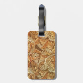 William Morris Acanthus Bruin Herfstbladeren Bagagelabel (Achterkant verticaal)