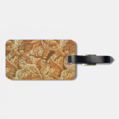 William Morris Acanthus Bruin Herfstbladeren Bagagelabel (Achterkant horizontaal)