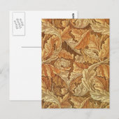 William Morris Acanthus Bruin Herfstbladeren Briefkaart (Voorkant / Achterkant)