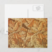 William Morris Acanthus Bruin Herfstbladeren Briefkaart (Voorkant / Achterkant)