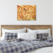 William Morris Acanthus Bruin Herfstbladeren Canvas Afdruk (Insitu (Slaapkamer))