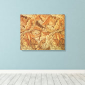 William Morris Acanthus Bruin Herfstbladeren Canvas Afdruk (Insitu (Houten vloer))