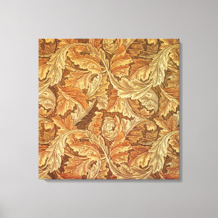 William Morris Acanthus Bruin Herfstbladeren Canvas Afdruk