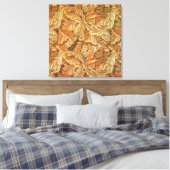 William Morris Acanthus Bruin Herfstbladeren Canvas Afdruk (Insitu (Slaapkamer))