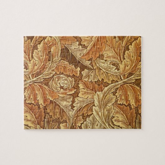William Morris Acanthus Bruin Herfstbladeren Legpuzzel (Horizontaal)