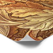 William Morris Acanthus Bruin Herfstbladeren Poster (Hoek)