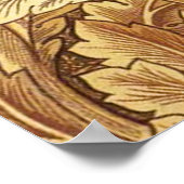 William Morris Acanthus Bruin Herfstbladeren Poster (Hoek)