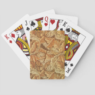 William Morris Acanthus Bruin Herfstbladeren Speelkaarten