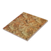 William Morris Acanthus Bruin Herfstbladeren Tegeltje (Zijkant)